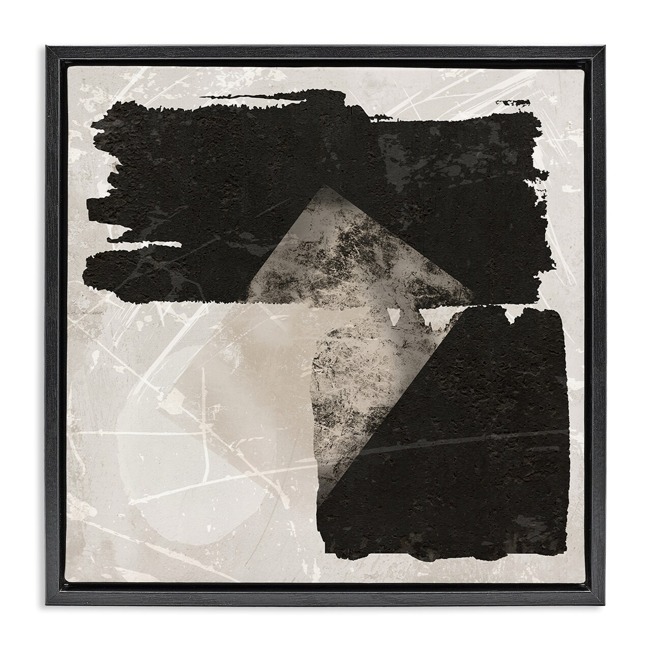 Stupell Industries Two Black Abstract Shapes Floating Frame By Daniela Santiago